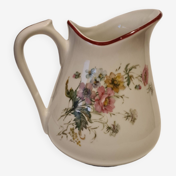 PF porcelain pitcher with floral decoration