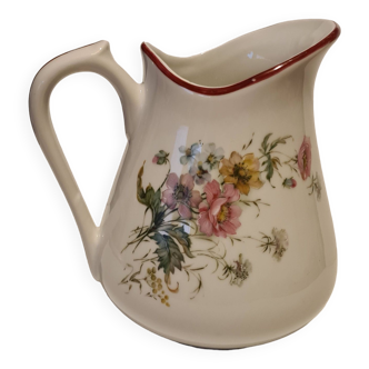 PF porcelain pitcher with floral decoration