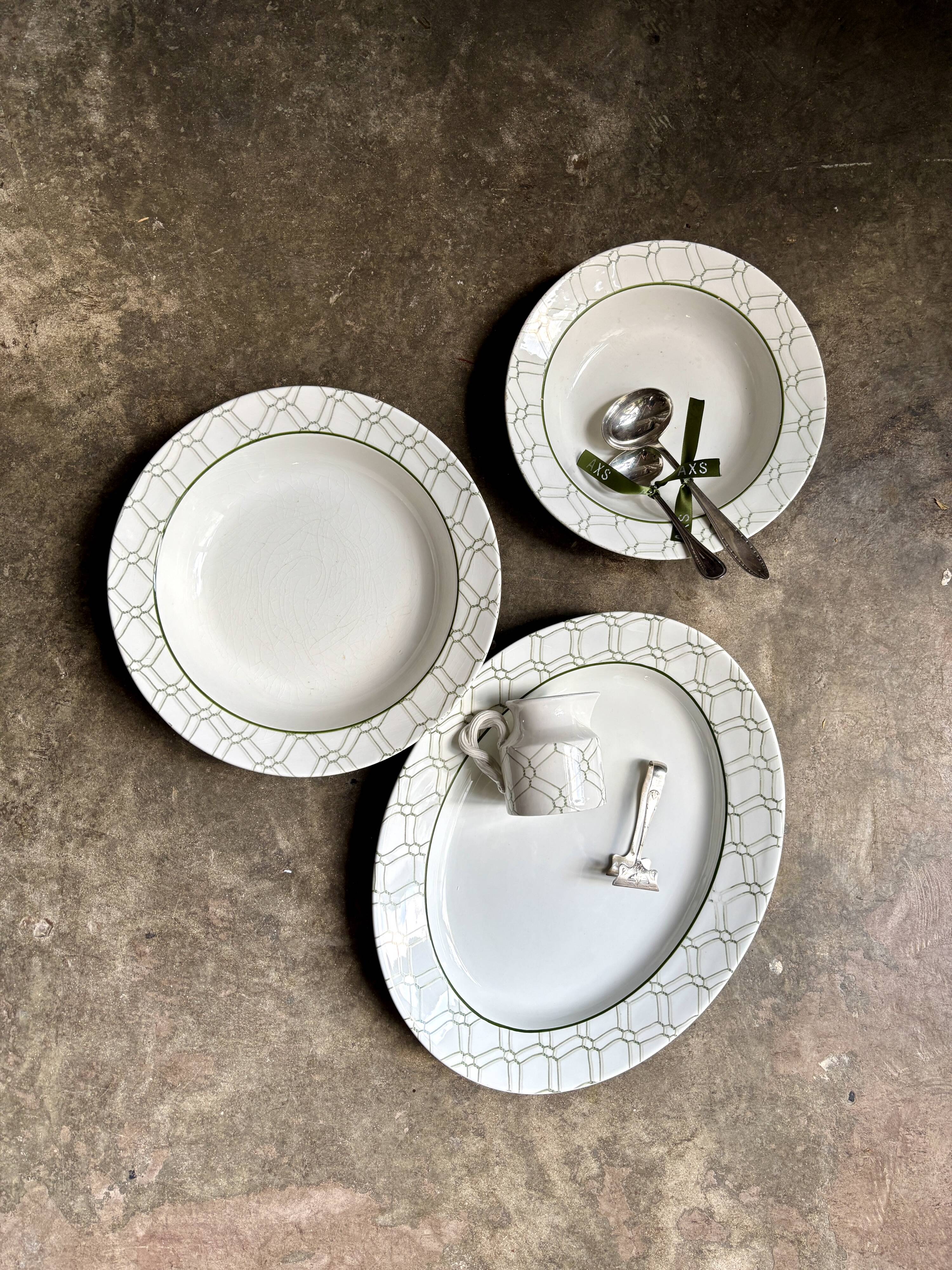 Large round hollow Christian Dior dish in Italian earthenware