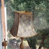 Bronze and marble pineapple lamp, vintage 1960s/70s.