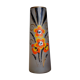 Painted frosted glass Art Deco vase