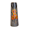Vase Art Déco en verre givré peint