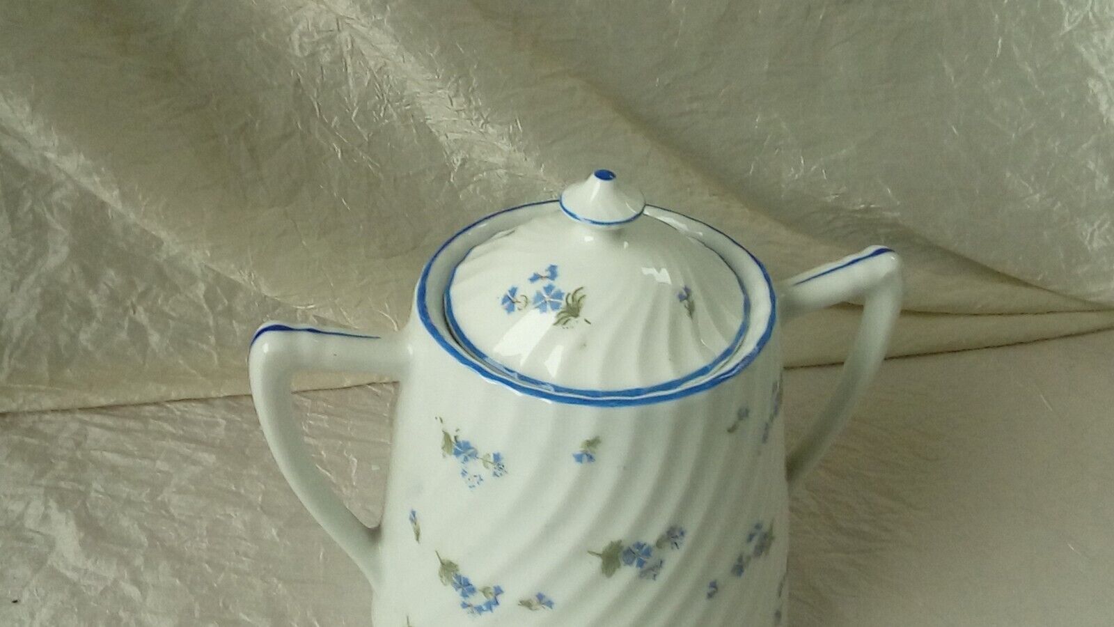 Twisted porcelain sugar bowl decoration blueberry barbel