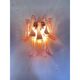 Contemporary Pink Murano Glass "Selle" Wall Sconces in Mazzega Style - A Pair