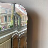 Pair of bevelled mirrors 44.5x168 cm