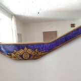 Blue art deco mirror 20/30 years - 70x40cm