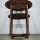1920s Czech Art Deco Oval Beech Side Table with Lower Shelf