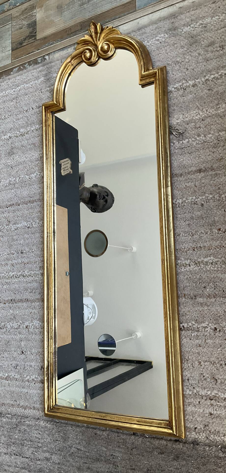 Vintage gold baroque mirror from the 1970s.