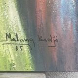 Oil or acrylic on canvas, signed Badji Malang