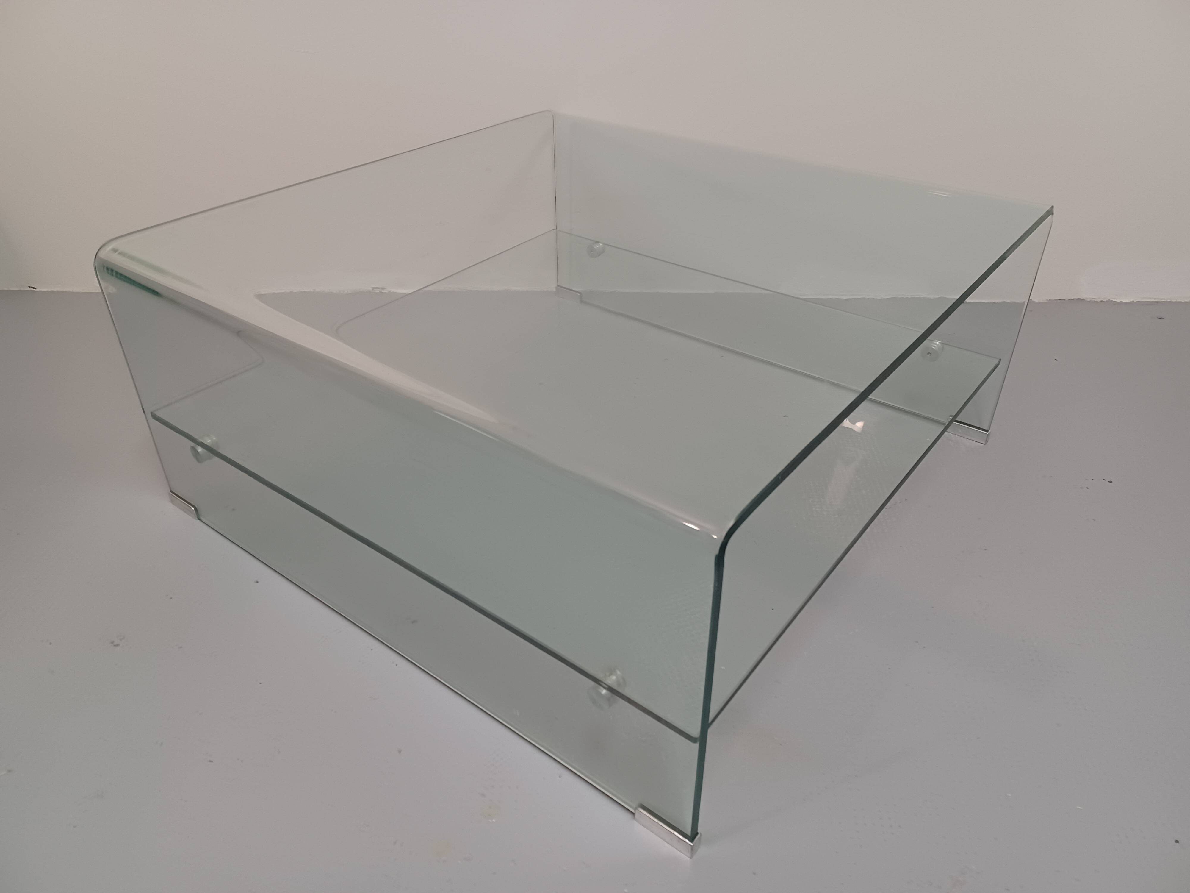 Coffee table, molded glass