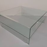 Coffee table, molded glass