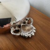 Round Hollow Dish, Vegetable Dish Silver Metal GELB