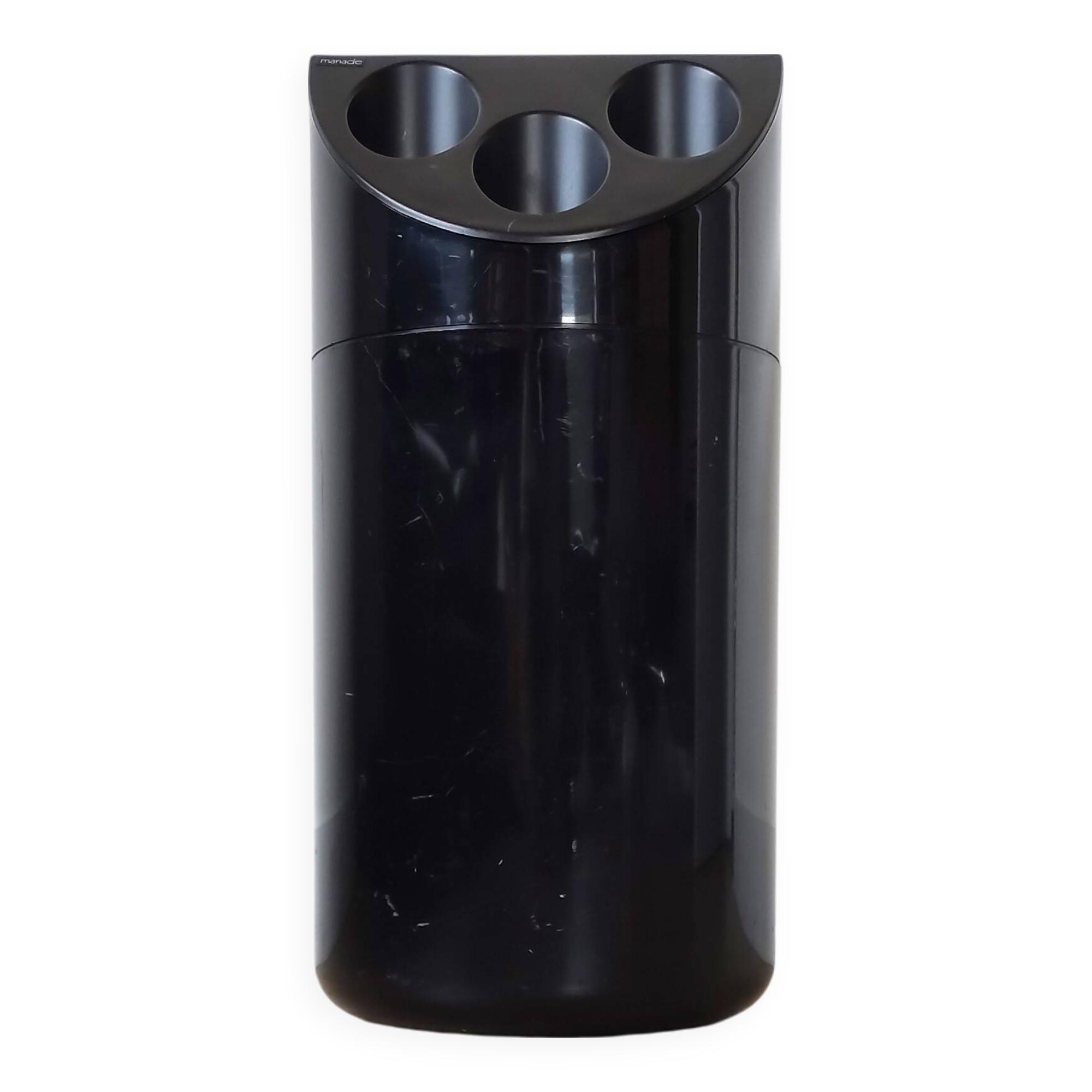 Porte-parapluies vintage noir space age, Manade, Samp, Roezé 72