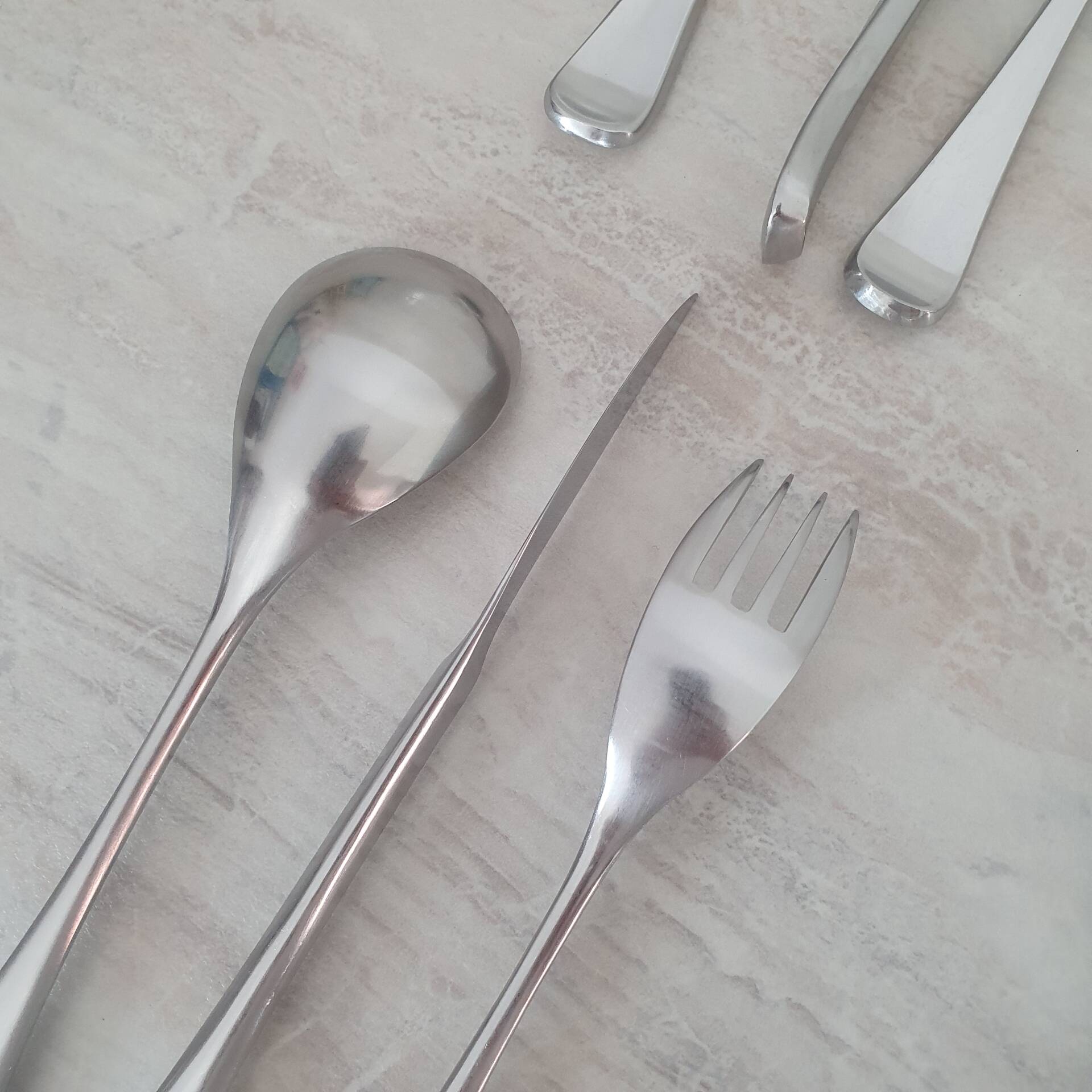 Service for 18 covers Guy Degrenne Cobra collection / Forks and spoons