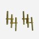 Tubular wall sconces in brass, Italian design from the 70s, attributed to