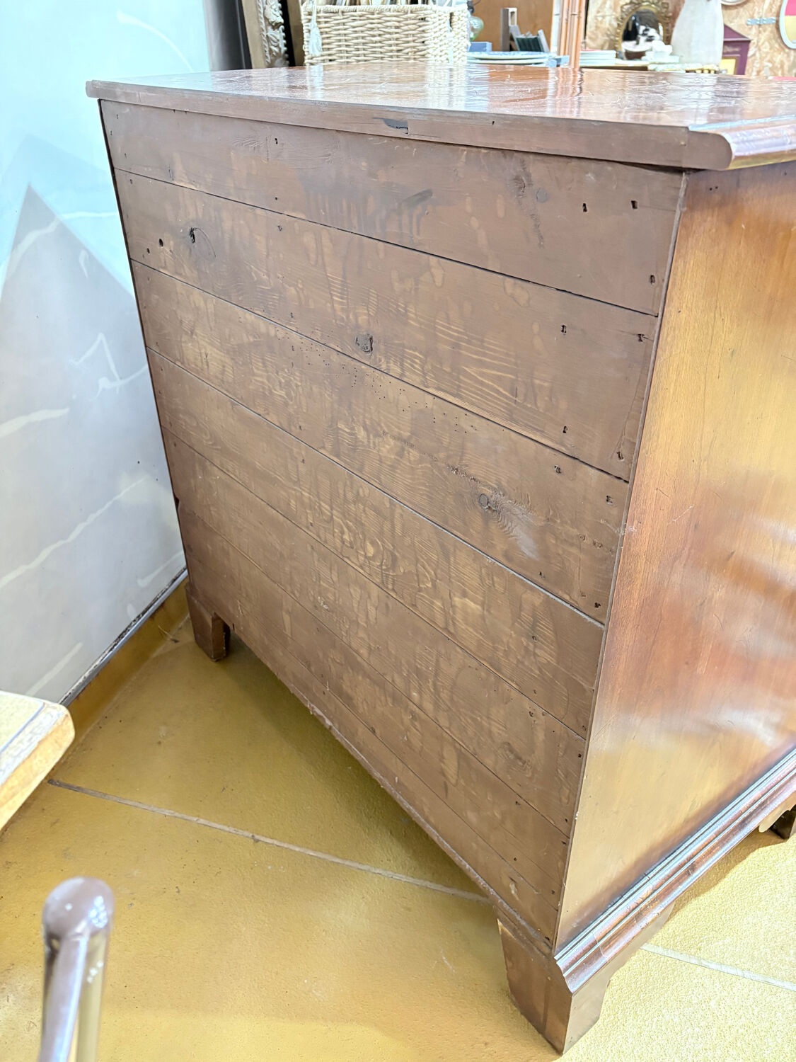 19th century Georgian style commode in end-grain wood marquetry.
