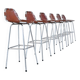 Charlotte Perriand bar stools in leather Les Arcs Ski Resort France 1960