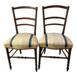 PAIR OF NAPOLEON III CHAIRS EARLY 20TH CENTURY BEECH STRUCTURE BAR BACKREST