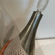 Cut glass carafe and pewter