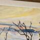 Peinture à l'huile sur toile suédoise originale « Côté eau »