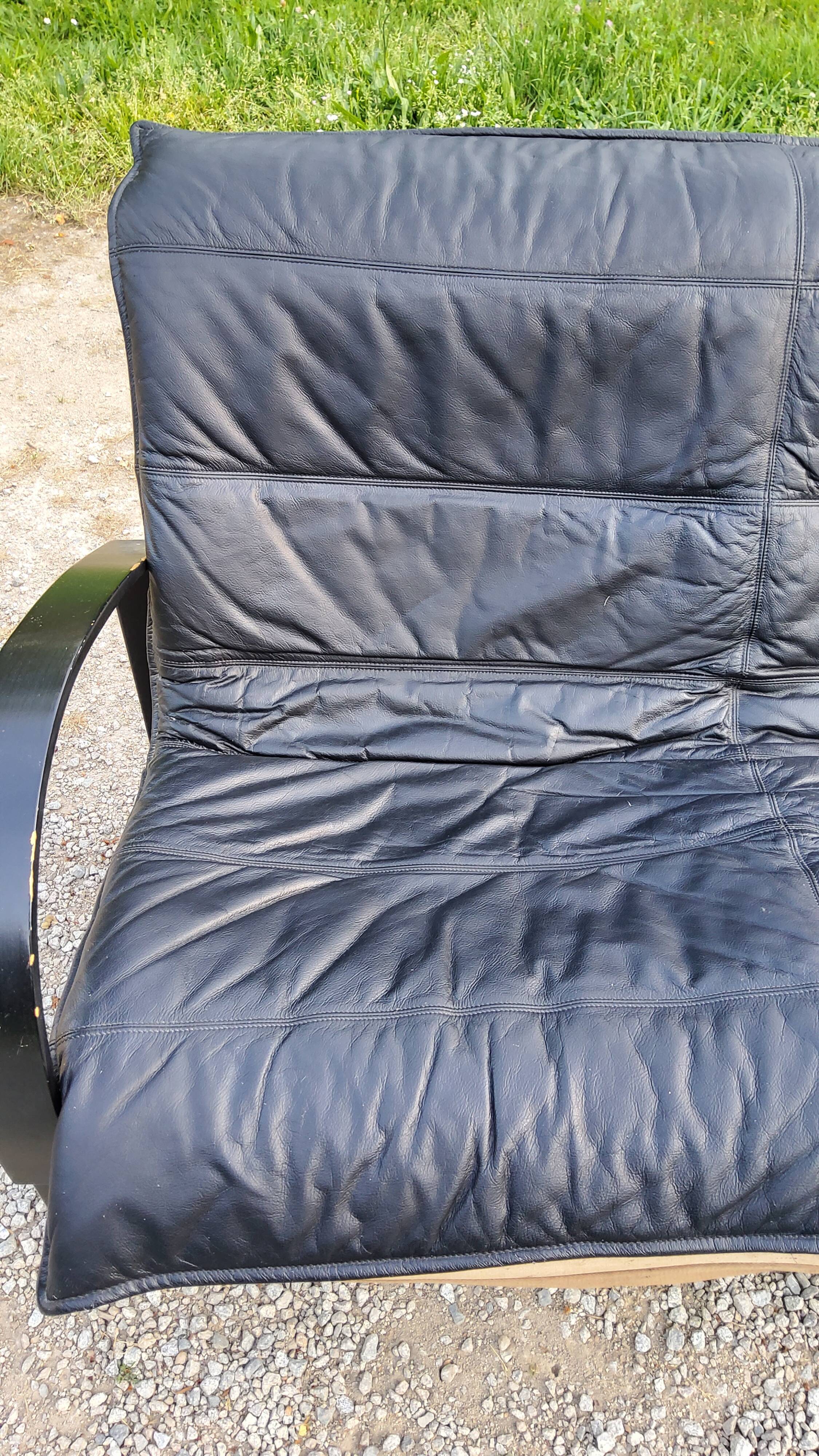 Pair of Scandinavian leather sofas from Tord Björklund