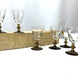 6 shot shot shot glasses in smoked glass in Breizistal Luxe box