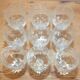 9 antique glasses in port or alcohol decorated with arabesques