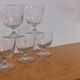 Ensemble vintage de 5 verres gravé sur pieds