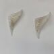Pair of vintage pressed molded wall sconces, Murano glass, Italy, 1980