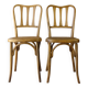 2 caned bistro chairs, Horgen Glarus, Switzerland around 1925
