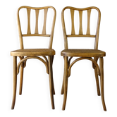 2 chaises bistrot cannées, Horgen Glarus, Suisse vers 1925