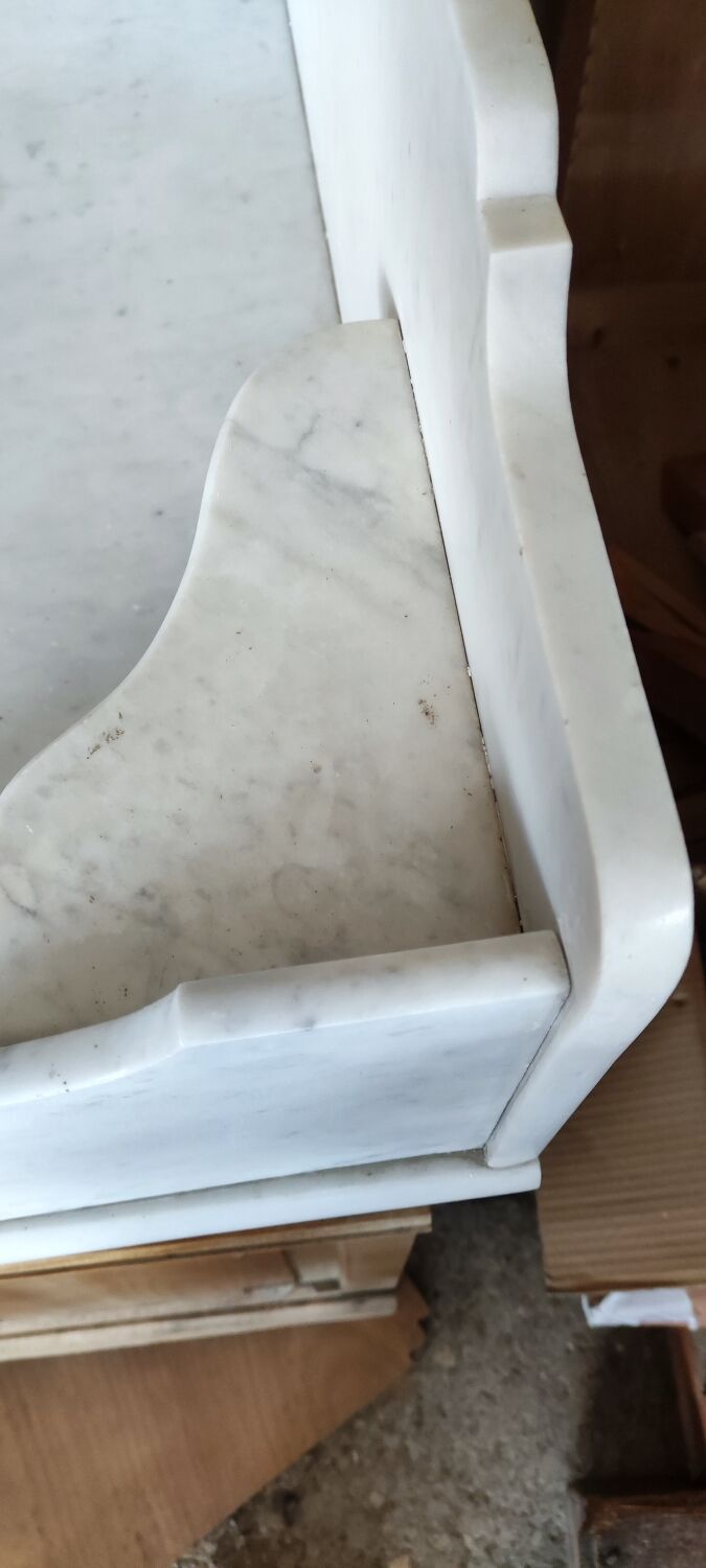 Bathroom furniture, marble and wood