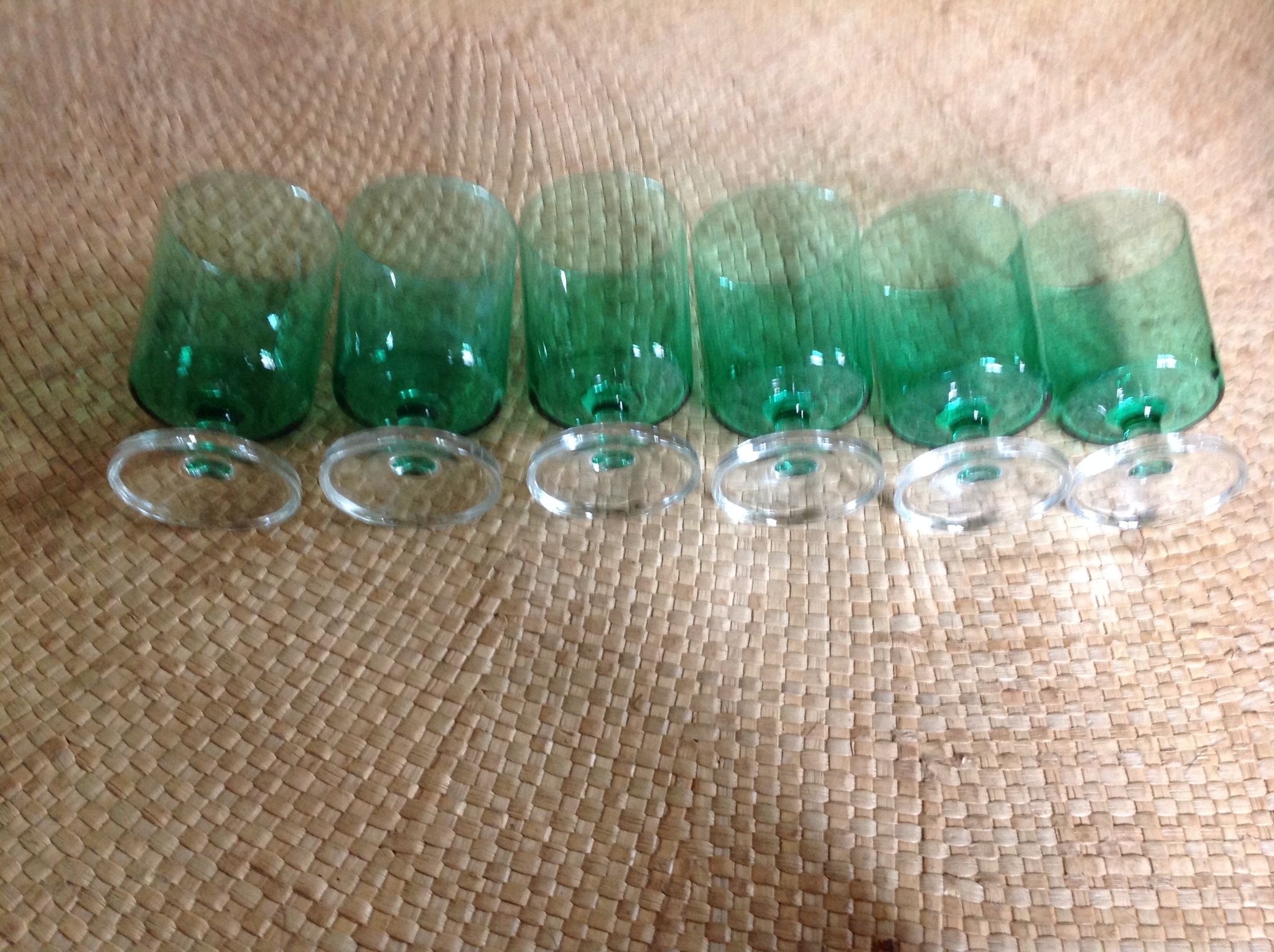 Series of 12 walking glasses