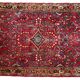 Handmade antique Persian Sarouk rug 3.6' x 5.3' (109cm x 161cm) 1920s