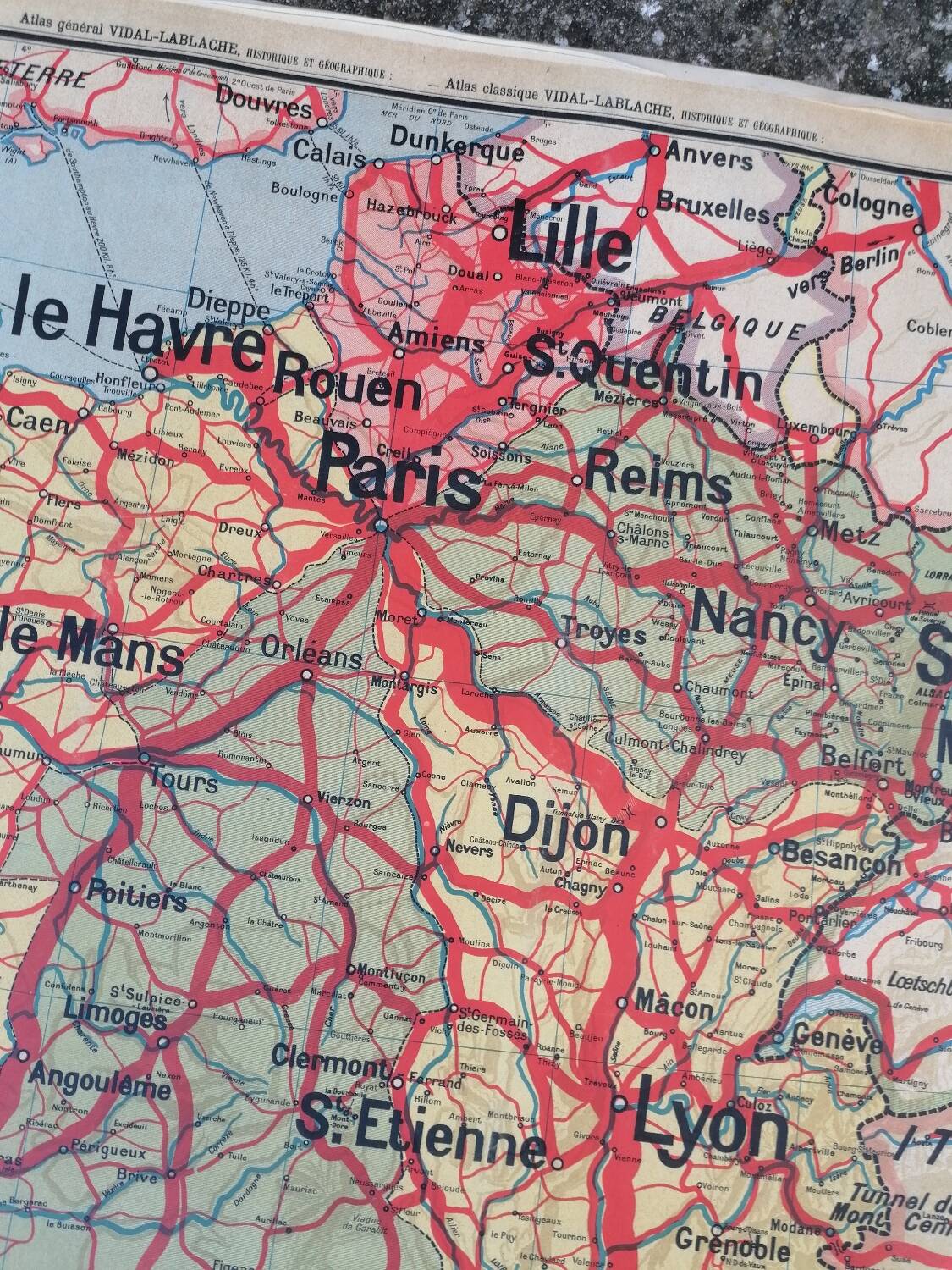 Old map France Chemins de fer Lablache.