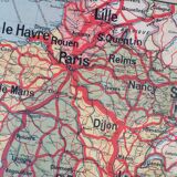 Old map France Chemins de fer Lablache.