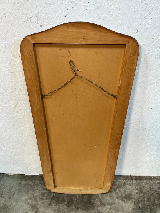 Vintage Rectangular Mirror, Teak, Sweden 1960's