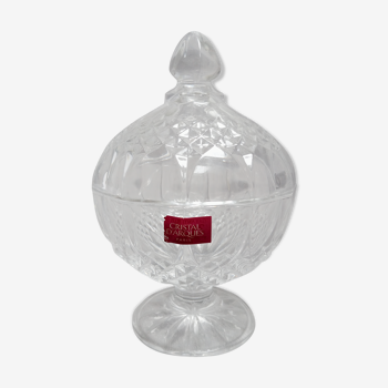 Bonbonnière sucrier en cristal d'Arques Paris France