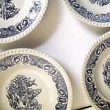 Set of 6 country-style soup plates