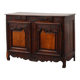 Rare French provincial carved cabinet or buffet with great patina, dated 18