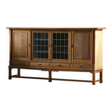 Vintage Danish 1960s Modern Oak Cabinet In The Style Of Henning Kjærnulf