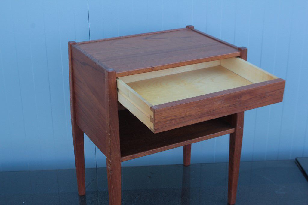 Danish design teak bedside table Poul Hundevad