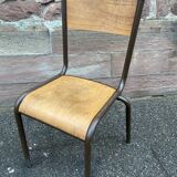 set of 4 industrial school chairs vintage school communities