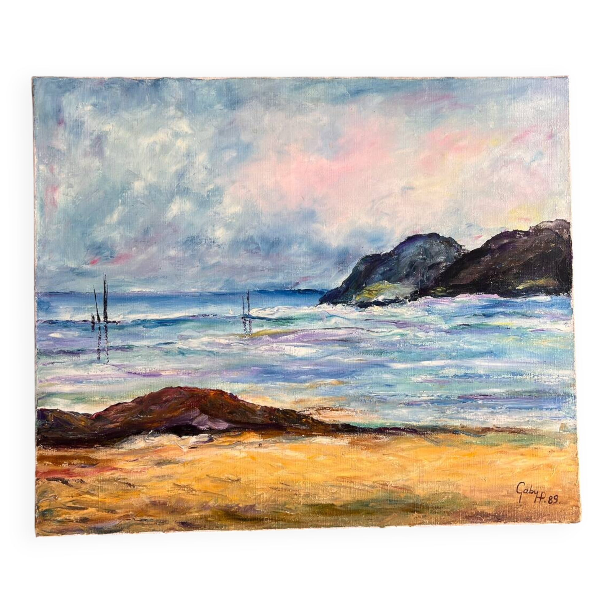Sea landscape painting