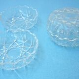 4 ramequins ciselés en cristal