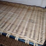 Rattan shelf and metal foot 50s