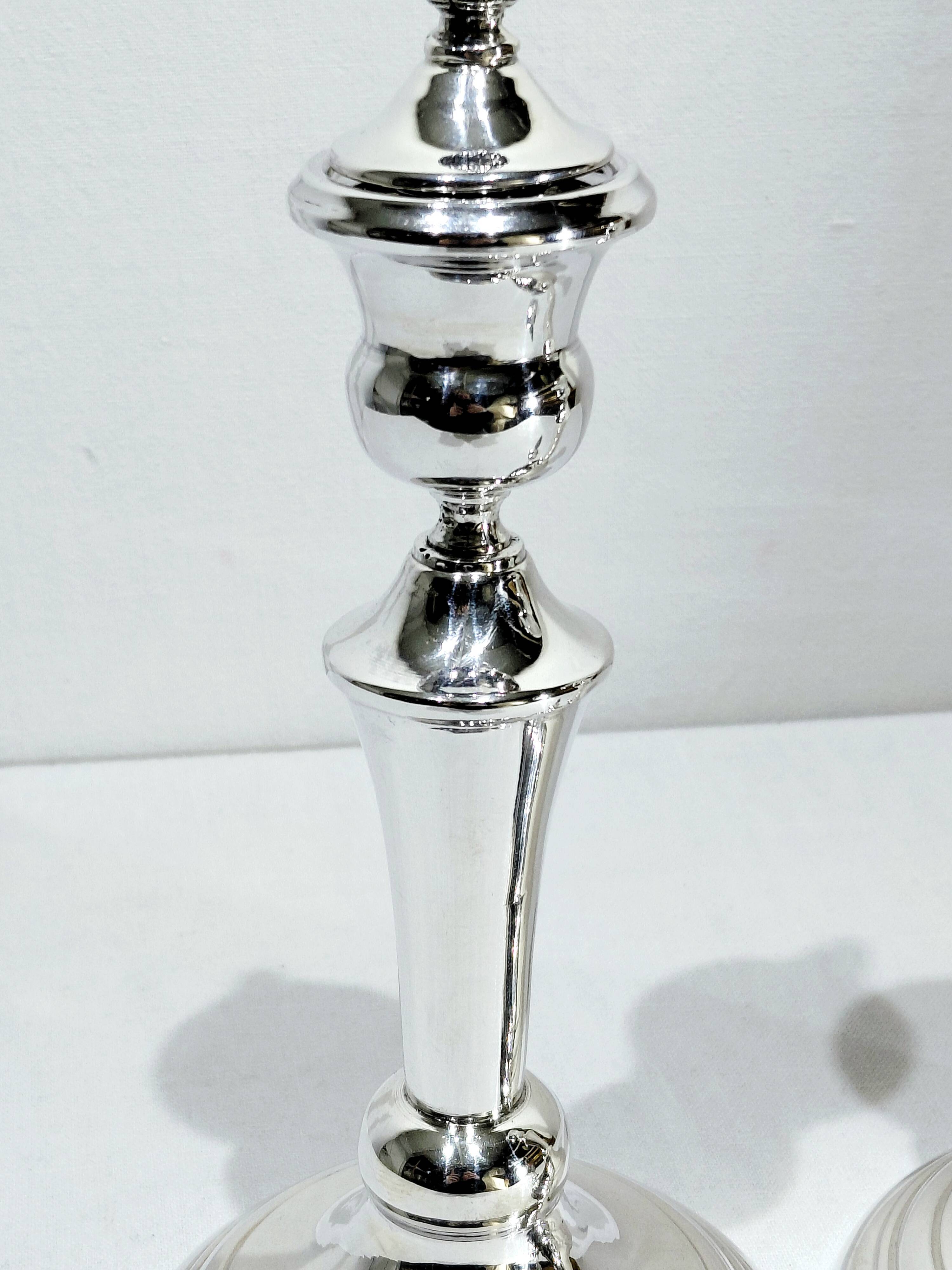 Pair of Silver Candle Holders Egypt