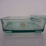 Teak tray with glass bowls by Jens Quistgaard for IHQ Dansk Designs, 1960s, set of 7.