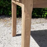 Solid oak farm table 1 rough wood drawer