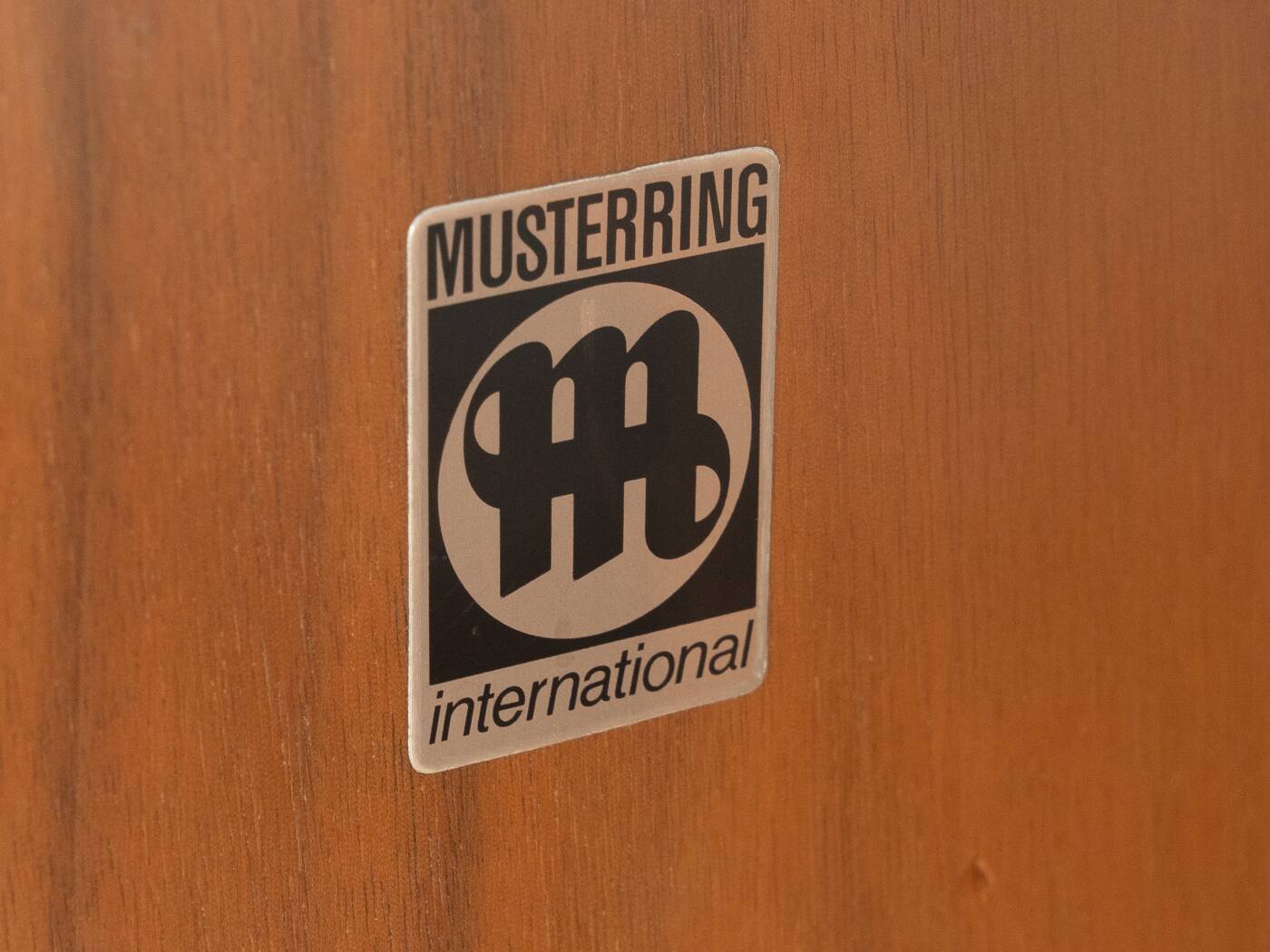 Teak veneer wall shelf, 1960s